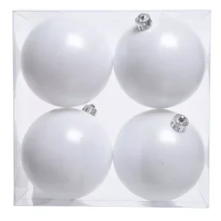 Set di 4 palline di Natale (D100 mm) Aravis Bianco