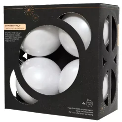 Set di 4 palline di Natale (D100 mm) Aravis Bianco