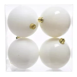 Set di 4 palline di Natale (D100 mm) Aravis Bianco lana