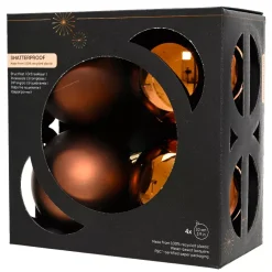 Set di 4 palline di Natale (D100 mm) Aravis Marrone caffè