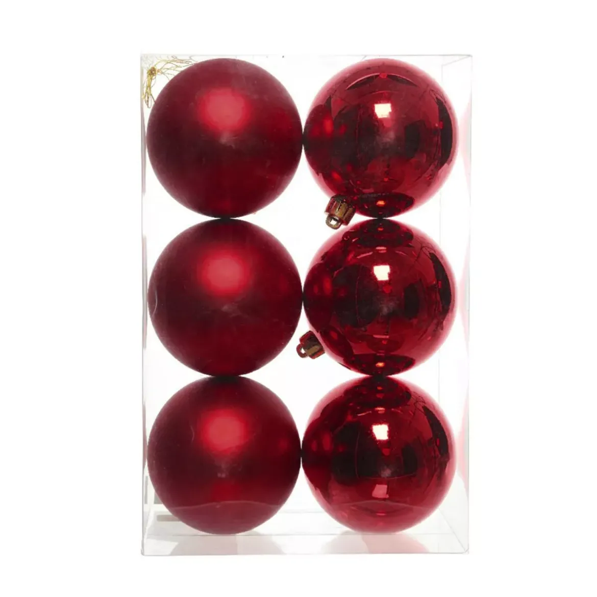 Set di 6 palline di Natale (D80 mm) Aravis Bordeaux