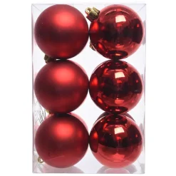 Set di 12 palline di Natale (D60 mm) Aravis Rosso