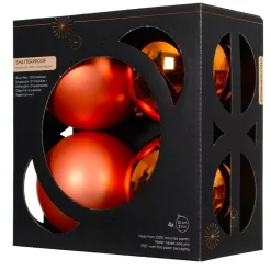 Set di 4 palline di Natale (D100 mm) Aravis Arancione