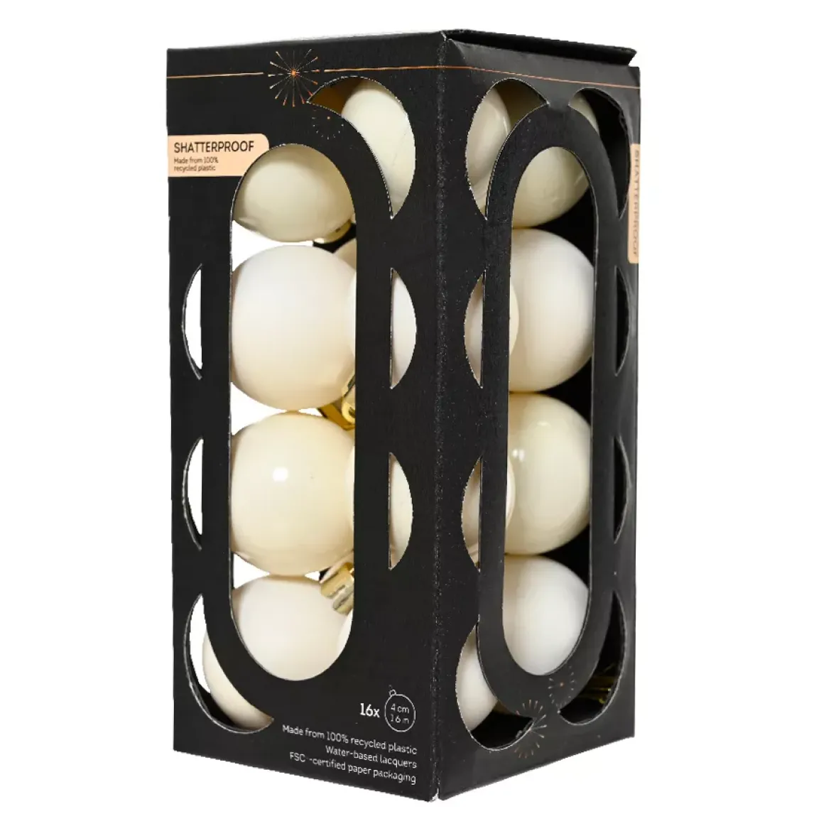 Set di 16 palline di Natale (D40 mm) Aravis Bianco lana