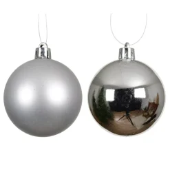 Set di 4 palline di Natale (D100 mm) Aravis Argento