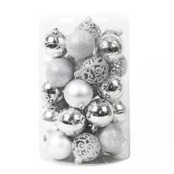Set di 35 palline di Natale (D60 mm) Aravis Argento