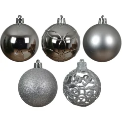Set di 35 palline di Natale (D60 mm) Aravis Argento