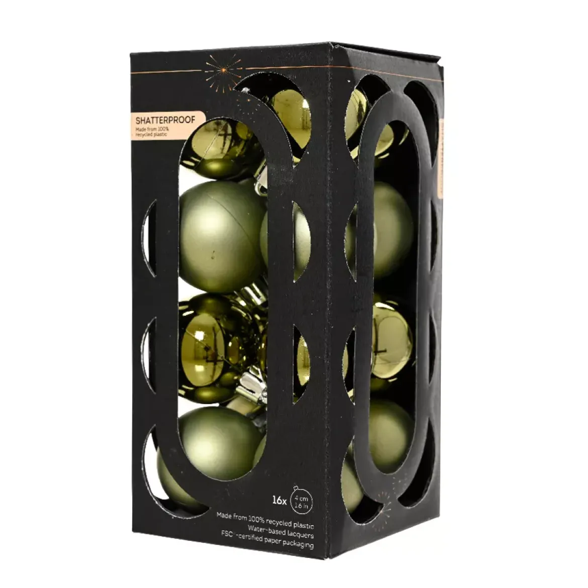 Set di 16 palline di Natale (D40 mm) Aravis Verde rosmarino
