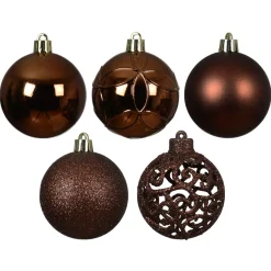Set di 35 palline di Natale (D60 mm) Aravis Marrone caffè