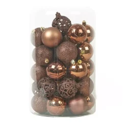 Set di 35 palline di Natale (D60 mm) Aravis Marrone caffè