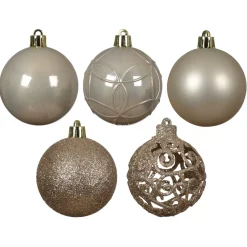Set di 35 palline di Natale (D60 mm) Aravis mix Perla
