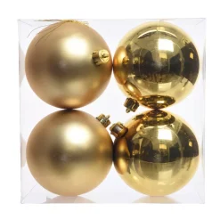 Set di 4 palline di Natale (D100 mm) Aravis Oro
