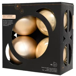 Set di 4 palline di Natale (D100 mm) Aravis Perla