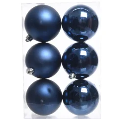 Set di 6 palline di Natale (D80 mm) Aravis Blu notte