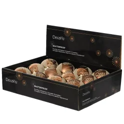 Set di 12 palline di Natale (D80 mm) Eleganza Marrone caffè