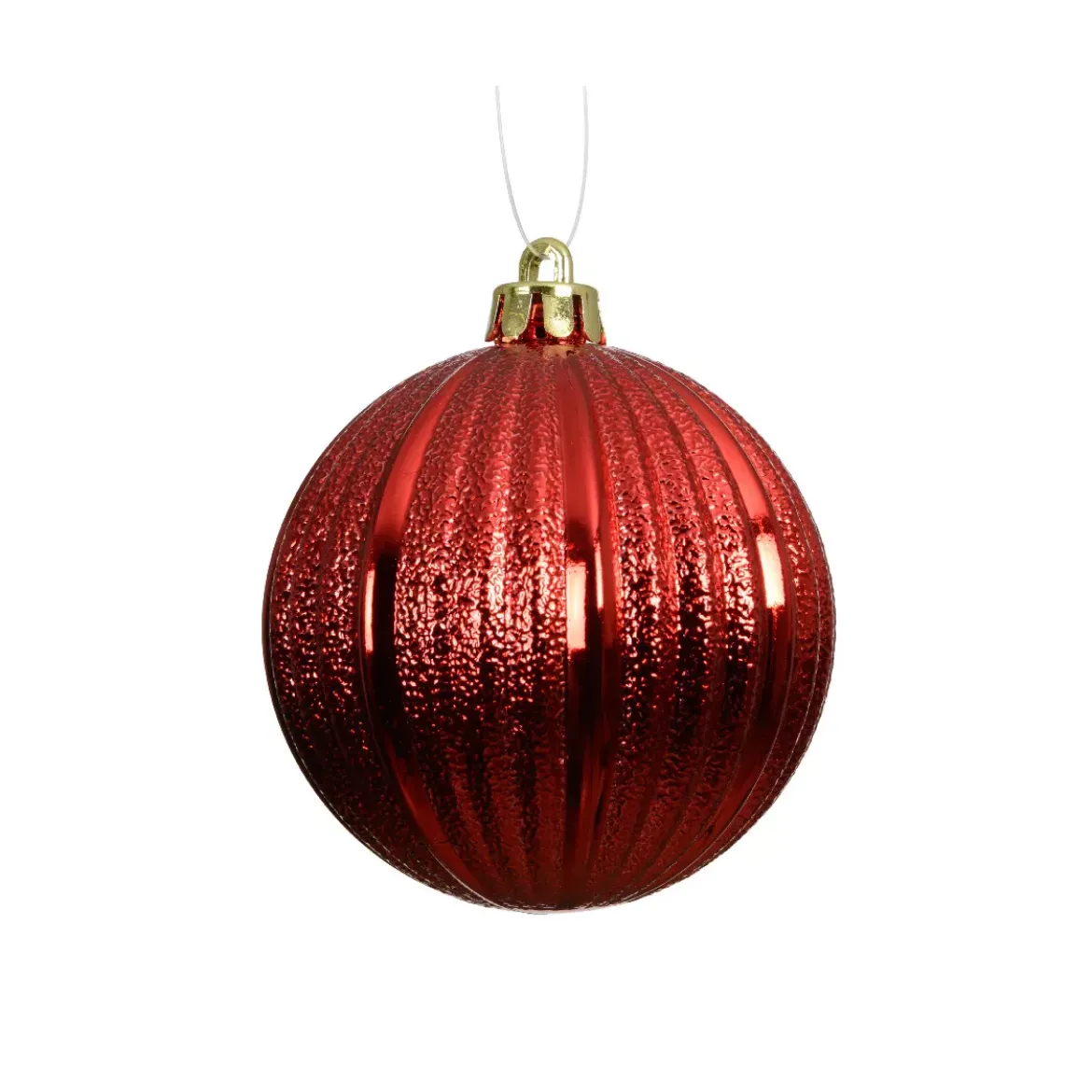 Set di 6 Palline di Natale (D80 mm) Glitter Rosso