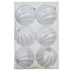Set di 6 palline di Natale (D80 mm) Glam chic Bianco
