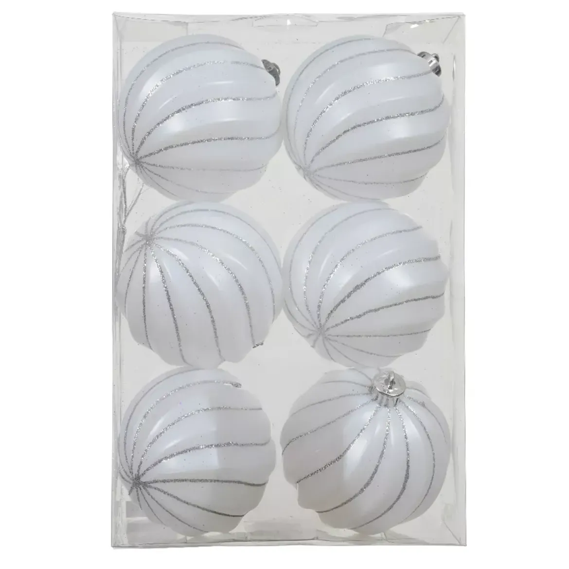 Set di 6 palline di Natale (D80 mm) Glam chic Bianco