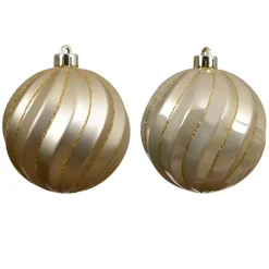 Set di 6 palline di Natale (D80 mm) Glam chic Perla