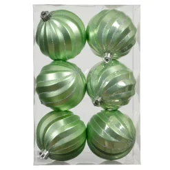 Set di 6 palline di Natale (D80 mm) Glam chic Verde matcha