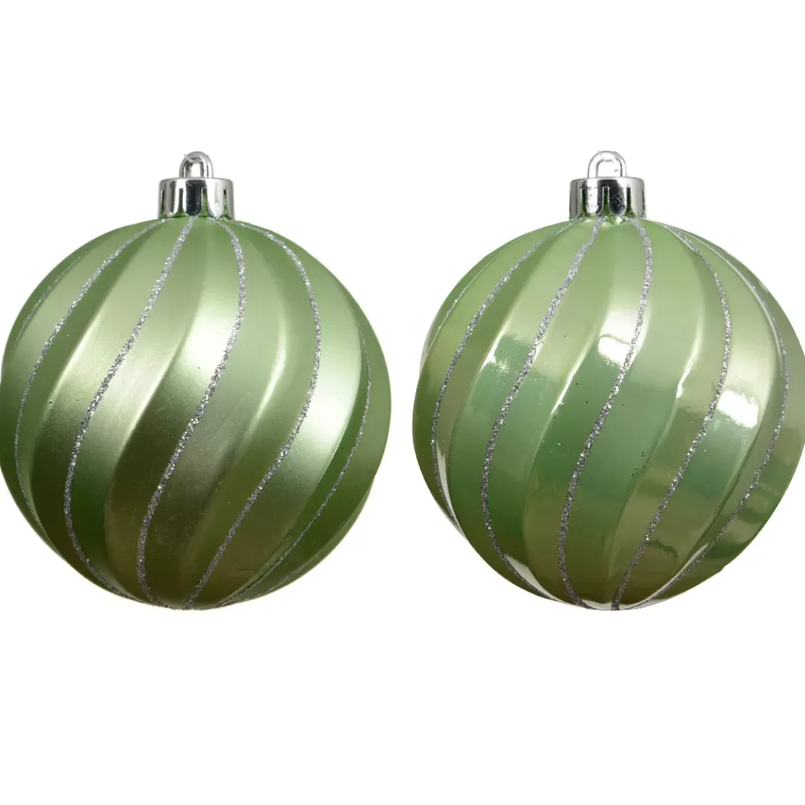 Set di 6 palline di Natale (D80 mm) Glam chic Verde matcha