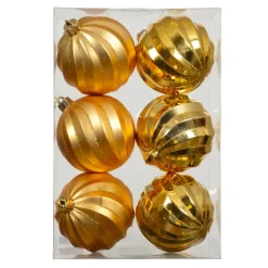 Set di 6 palline di Natale (D80 mm) Glam chic Oro