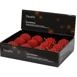 Set di 12 palline di Natale (D80 mm) Riflesso d'Oro Rosso