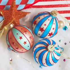 Set di 12 palline di Natale in vetro (D80 mm) Grande Tendone Multicolore