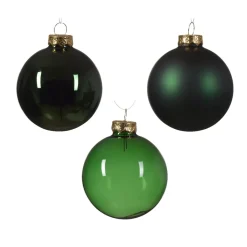 Set di 21 palline di Natale in vetro assortite Cristallo Verde albero