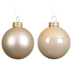 Set di 4 palline di Natale in vetro (D100 mm) Boreale Perla
