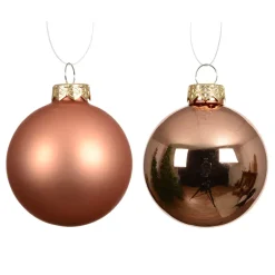 Set di 6 Palline di Natale in vetro (D80 mm) Boreale Cognac