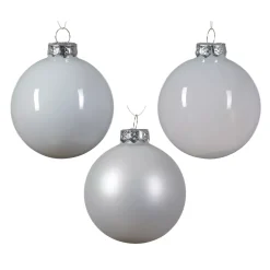 Set di 21 palline di Natale in vetro assortite Cristallo Bianco invernale