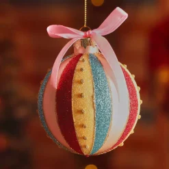 Set di 12 palline di Natale in vetro (D80 mm) Sogno Multicolore