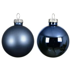 Set di 6 palline di Natale in vetro (D80 mm) Boreale Blu notte