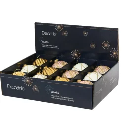 Set di 12 palline di Natale in vetro (D100 mm) Sogno Oro, rosa e bianco