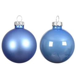 Set di 4 Palline di Natale in vetro (D100 mm) Boreale Azzurro