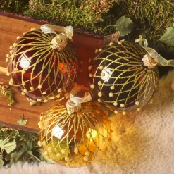 Set di 6 palline di Natale in vetro (D80 mm) Vintage Reno Multicolore