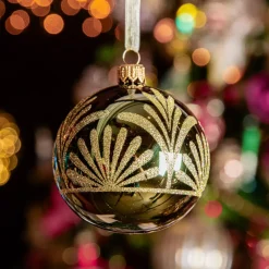 Set di 6 palline di Natale in vetro (D80 mm) Luxury Verde albero