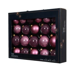 Set di 21 palline di Natale in vetro (D60 a 75 mm) Assortite Cristallo Rosa