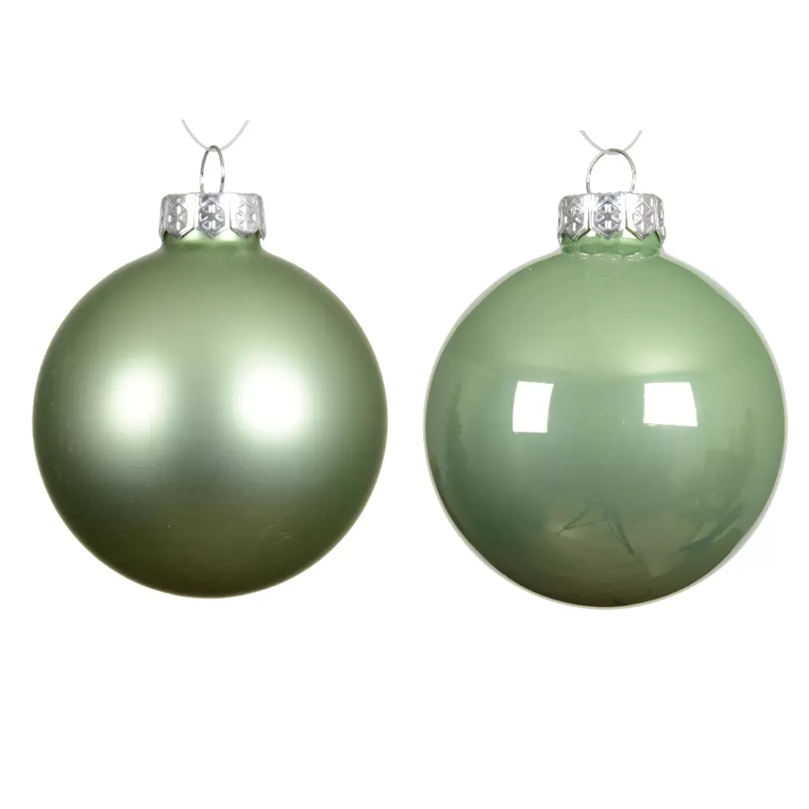 Set di 6 Palline di Natale in vetro (D80 mm) Boreale Verde Matcha