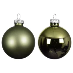 Set di 6 palline di Natale in vetro (D80 mm) Boreale Verde rosmarino