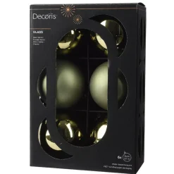 Set di 6 palline di Natale in vetro (D80 mm) Boreale Verde rosmarino