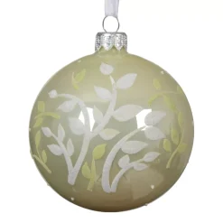 Set di 6 palline di Natale in vetro (D80 mm) Purezza Menta bianca