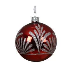 Set di 6 palline di Natale in vetro (D80 mm) Luxury Rosso