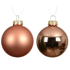 Set di 4 palline di Natale in vetro (D100 mm) Boreale Cognac