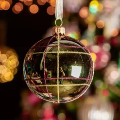 Set di 6 palline di Natale in vetro (D80 mm) Scozia Verde albero