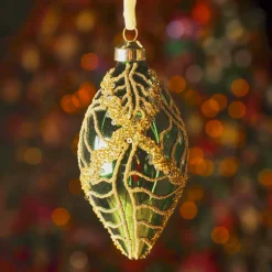 Set di 2 palline di Natale in vetro (D60 mm) Jazzy Verde abete