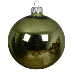Set di 6 palline di Natale in vetro (D80 mm) Artico brillante verde te