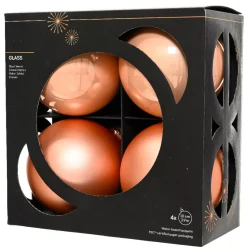 Set di 4 palline di Natale in vetro (D100 mm) Boreale Pesca