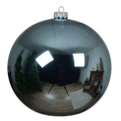 Set di 6 palline di Natale in vetro (D80 mm) Artico brillante Blu ghiacciato